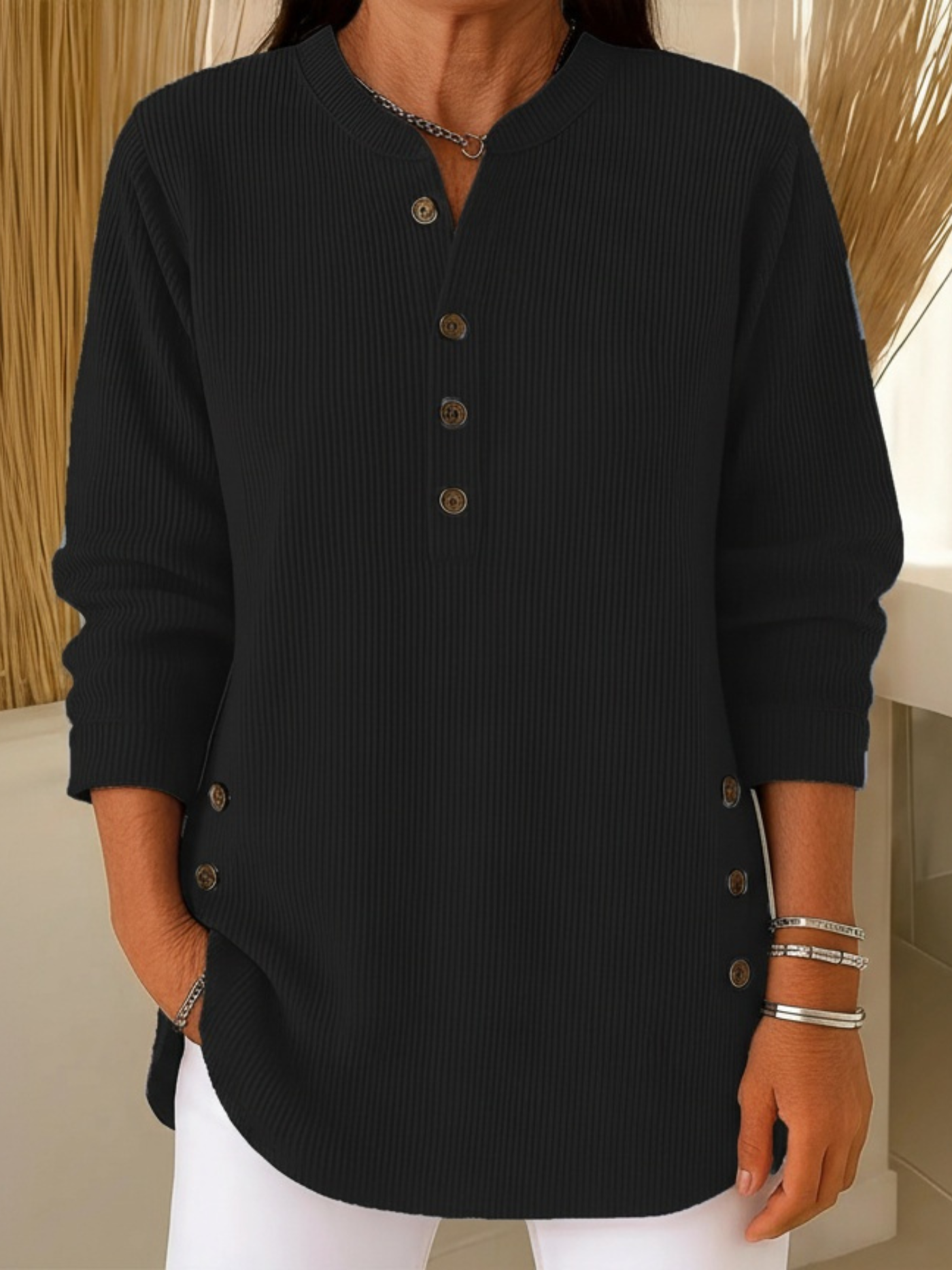 Pull stylé Confortable Moderne Boutons