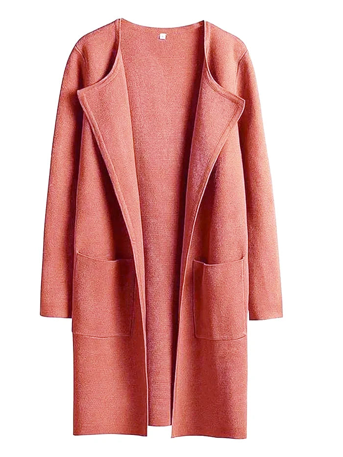 Manteau Femme Longueur Genou Coupe Ample