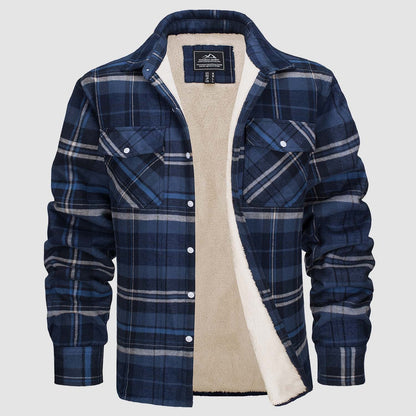 Veste à carreaux doublée pour femme