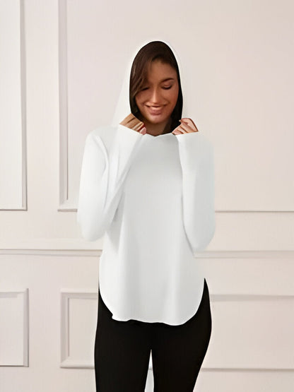 Haut de protection solaire léger à capuche pour femme