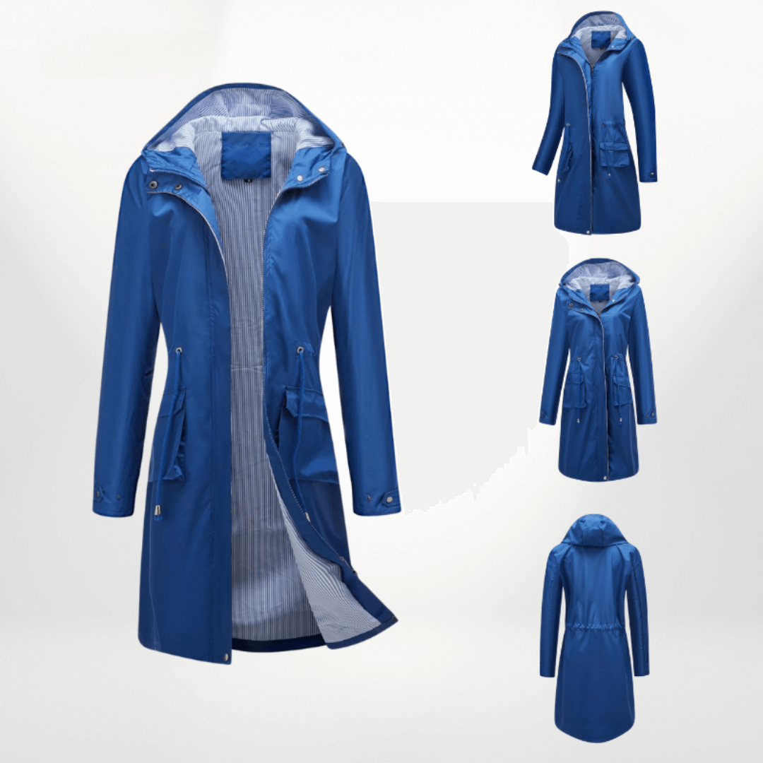 Trench-coat long imperméable pour femme