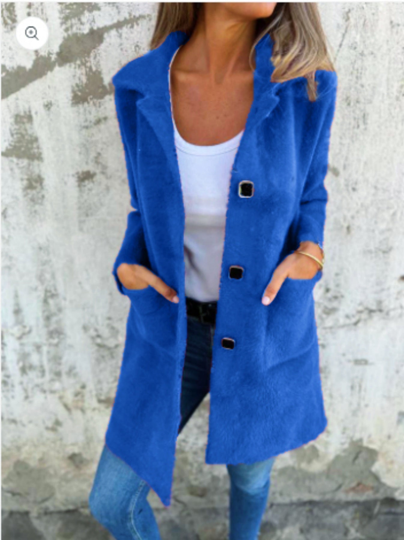 Longue veste femme moderne boutons