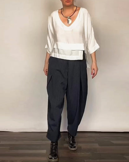 Robe rétro à rayures