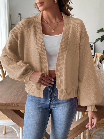 Elegante Strickjacke Damen Langärmlig Offen - IdealeKleiden
