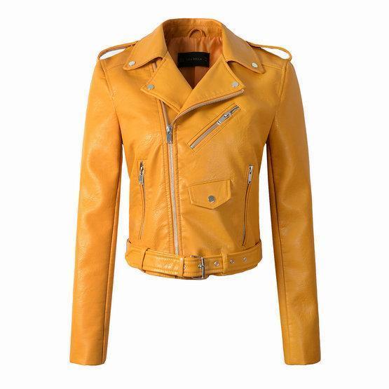 Blouson en cuir femme style motard
