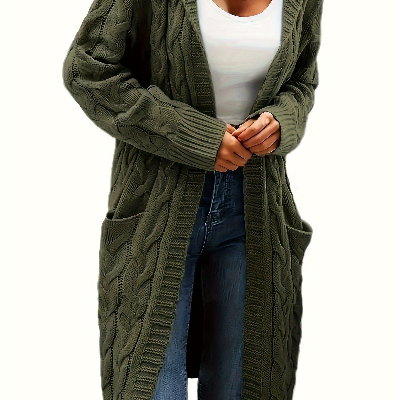 Veste à capuche femme longue élégante