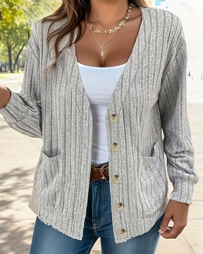 Manteau Femme Manches Longues Col en V