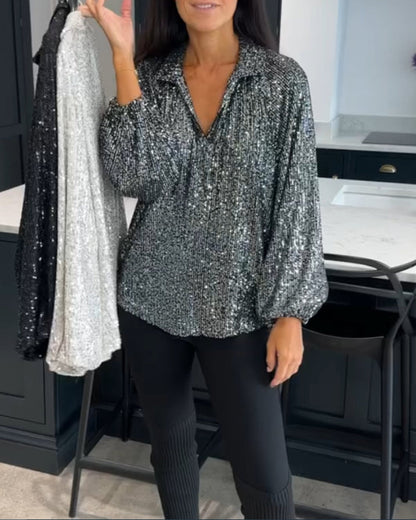 Robes tendance | Paillettes scintillantes et couleurs unies