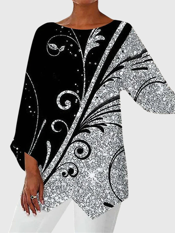 Haut à manches longues pour femmes, motif papillon