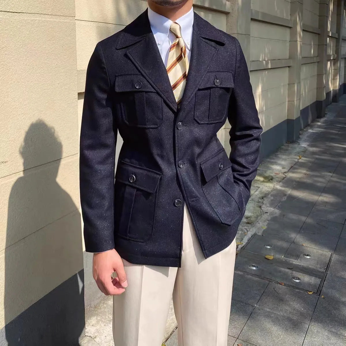 Manteau d'hiver élégant pour femme, col tailleur