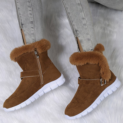 Bottes d'hiver femme à boucle et fermeture éclair