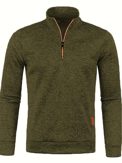 Pull homme chaud zippé hiver