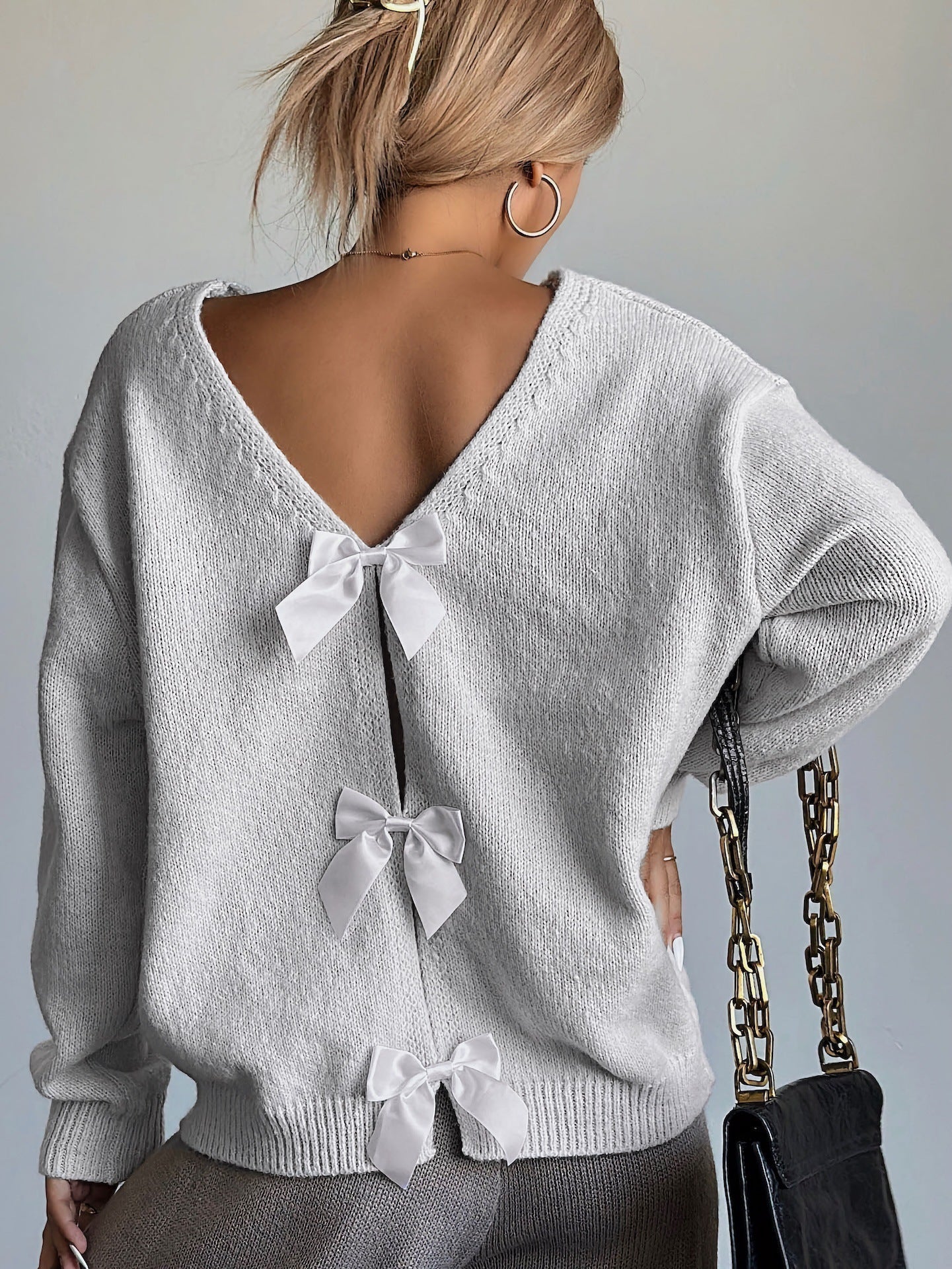 Pull femme décolleté dos tendance