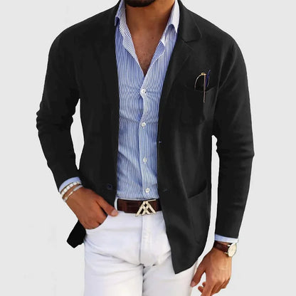 Blazer pour homme tendance avec boutons et revers