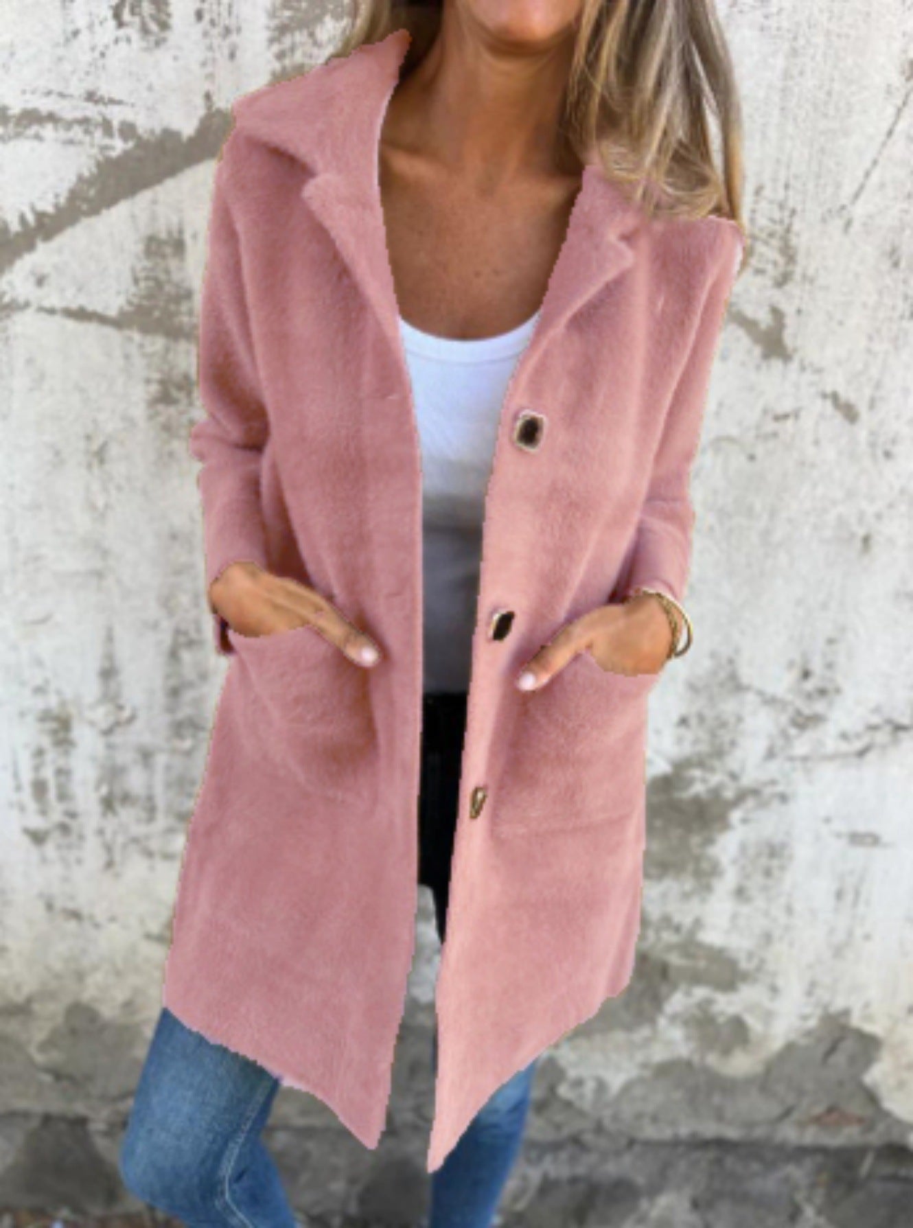 Longue veste femme moderne boutons