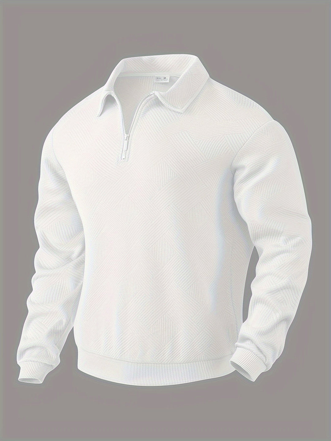 Pull pour homme, col zippé 1/4, style moderne