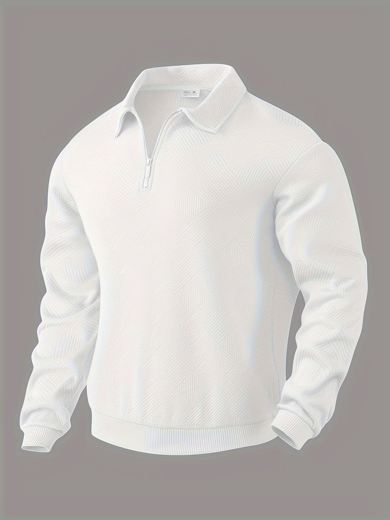 Pull pour homme, col zippé 1/4, style moderne