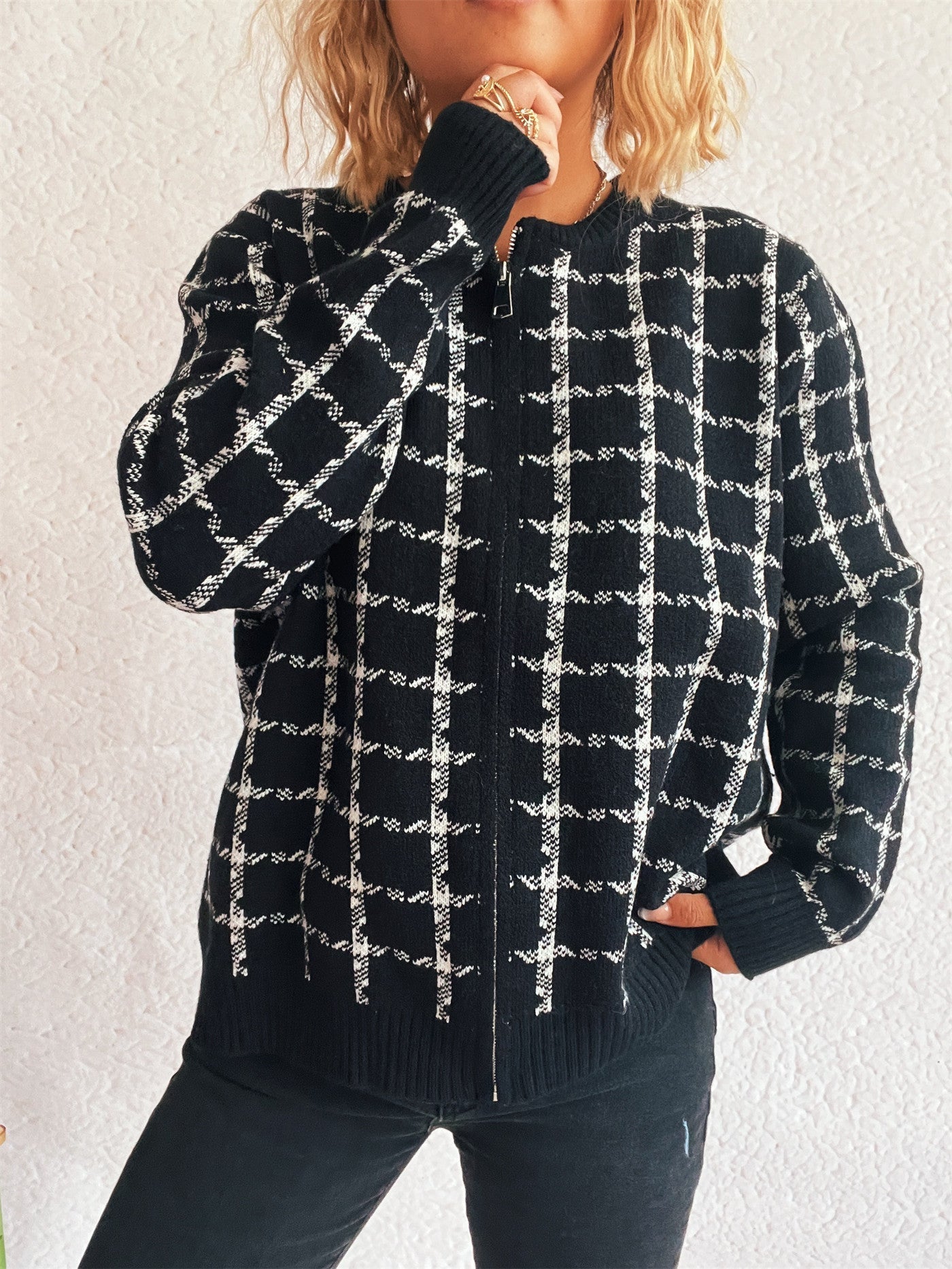 Manteau d'hiver pratique avec poches pour femme