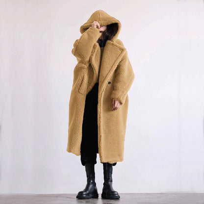 Robe d'hiver matelassée longue à boutons pour femme