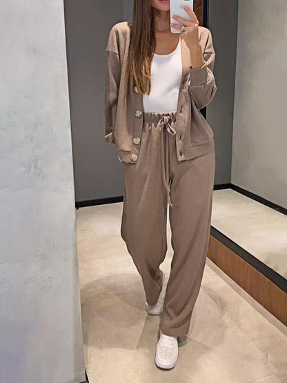 Ensemble Cachemire Femme Élégant Col V