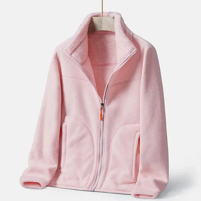 Veste polaire femme à double boutonnage Chaude Élégante
