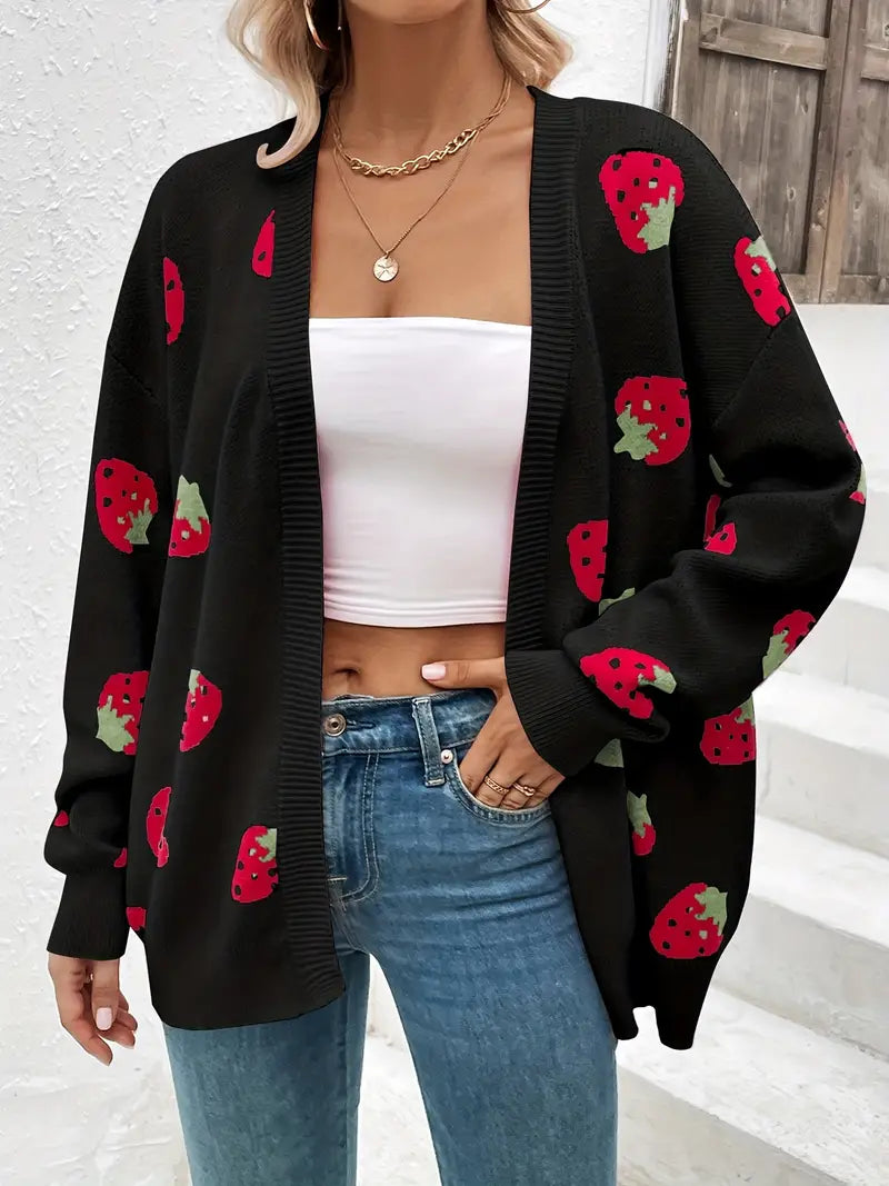 Cardigan grande taille Longueur hanches Ludique Tricoté