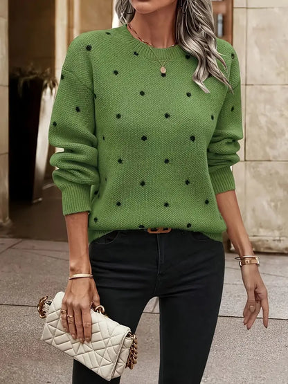 Pull élégant à pois