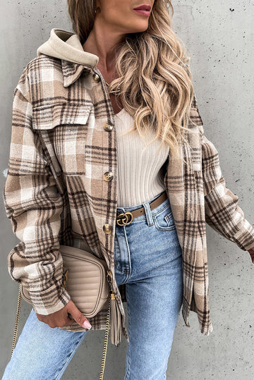 Modische Karierte Jacke Streetwear Stil - IdealeKleiden