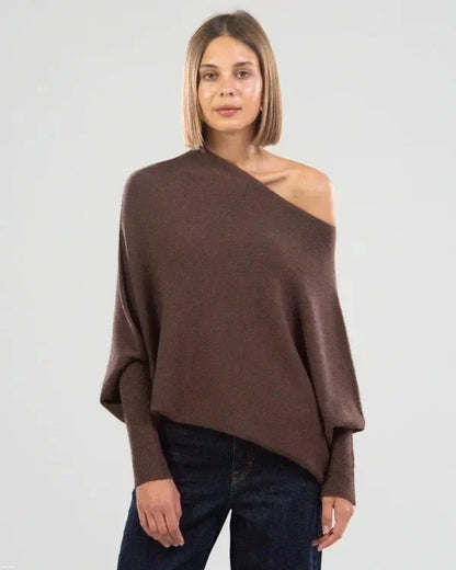 Veste asymétrique en molleton style épaules dénudées