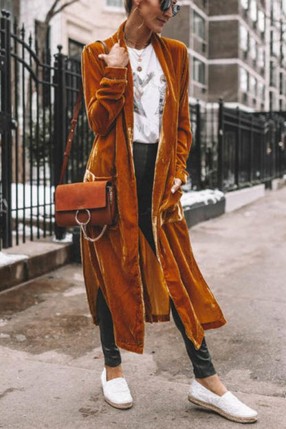 Veste kimono femme stylée en daim