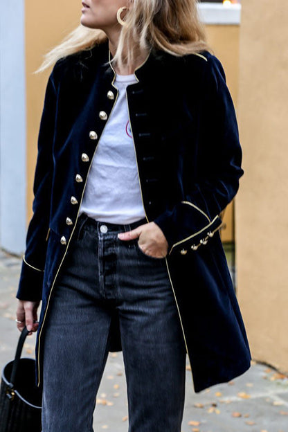 Veste femme élégante velours patchwork moderne