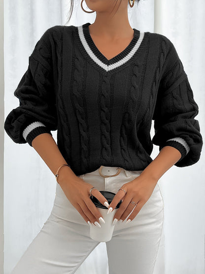 Écharpe Femme Pull Tricot Câblé Aspect Délicat
