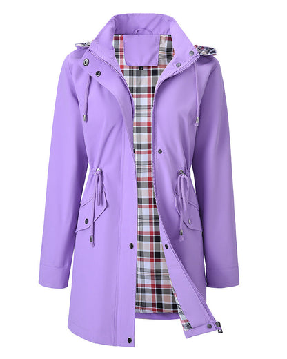 Trench-coat imperméable femme long à capuche