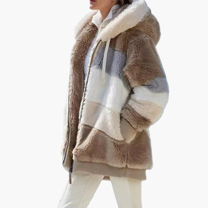 Veste d'hiver élégante à rayures