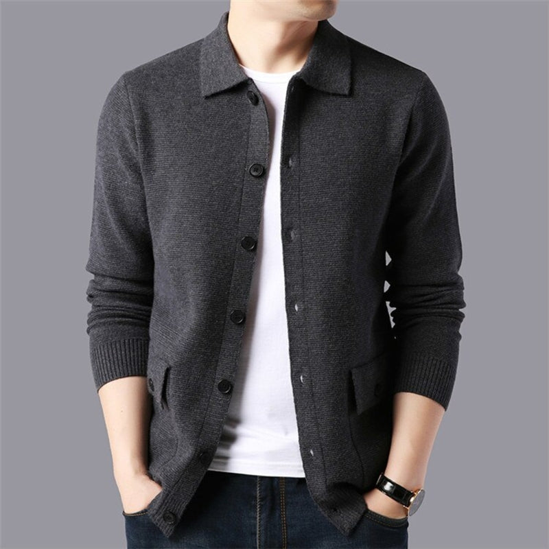 Gilet en laine pour homme Col montant Style moderne