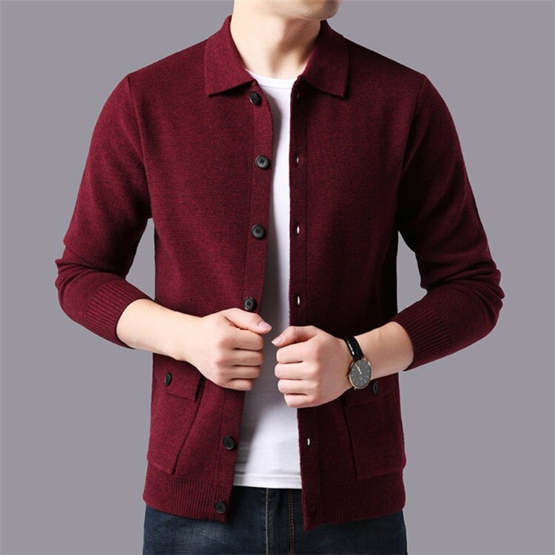 Gilet en laine pour homme Col montant Style moderne