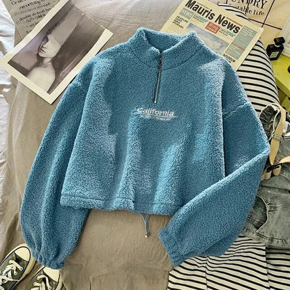 Pull polaire femme chaud par temps frais