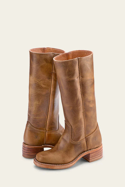 Stilvolle Damenstiefel Hoch Strukturiert - IdealeKleiden