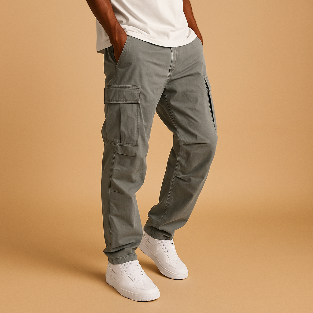 Pantalon homme coupe droite poches fonctionnelles