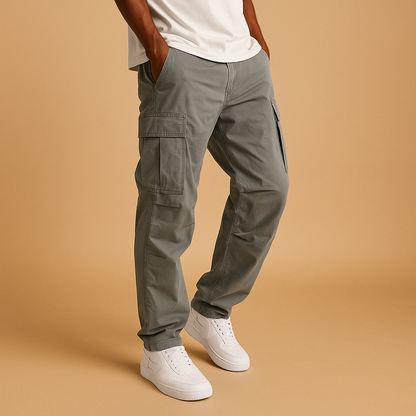 Pantalon homme coupe droite poches fonctionnelles