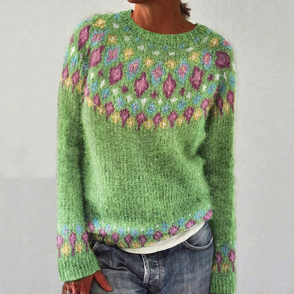 Stylisher Pullover Geometrische Muster - IdealeKleiden