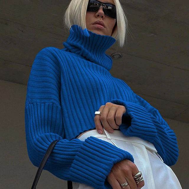 Pull col roulé élégant pour femme
