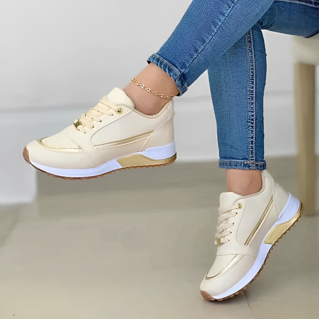 Baskets femme design rayé moderne
