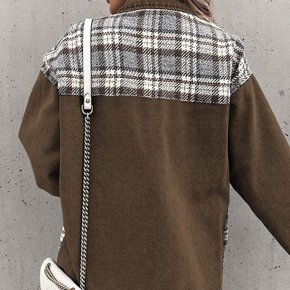 Oversize Shirtjacke Kariert Langärmelig - IdealeKleiden