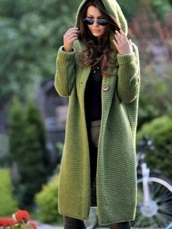 Sweat à capuche long chaud oversize