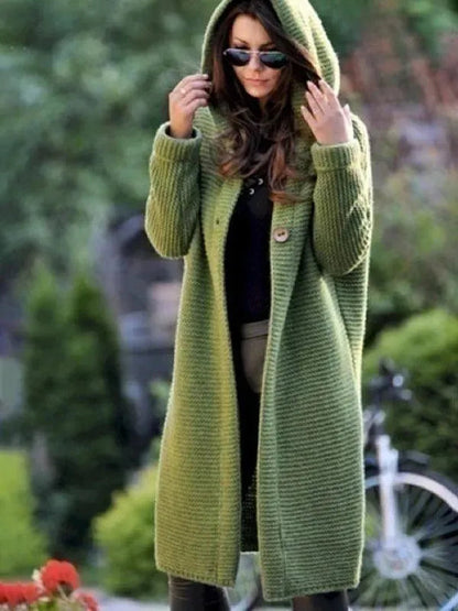 Sweat à capuche long chaud oversize