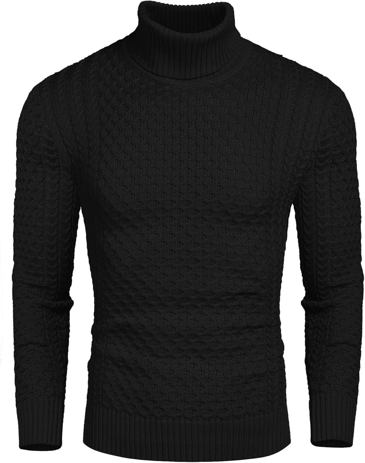Pull en tricot à col roulé confortable pour homme