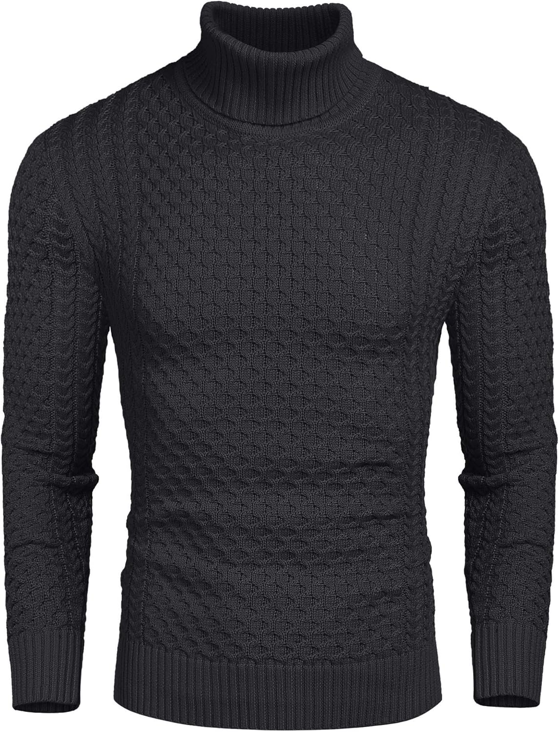Pull en tricot à col roulé confortable pour homme