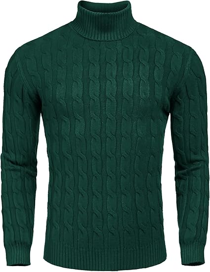 Pull en tricot à col roulé confortable pour homme