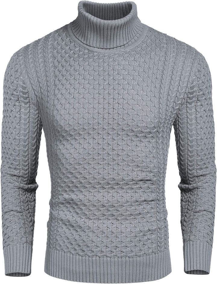 Pull en tricot à col roulé confortable pour homme